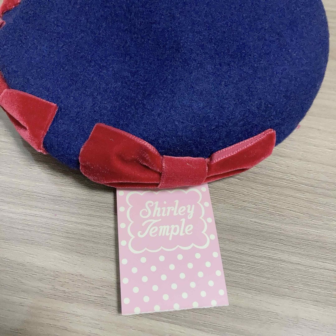 Shirley Temple(シャーリーテンプル)のシャーリーテンプル ♡ リボンベレー ネイビー赤 レディースの帽子(ハンチング/ベレー帽)の商品写真