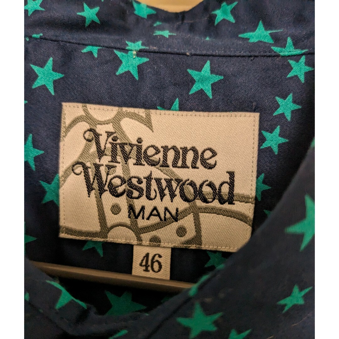 Vivienne Westwood(ヴィヴィアンウエストウッド)のヴィヴィアンウエストウッド　星柄　シャツ　オーブ　46 メンズのトップス(シャツ)の商品写真