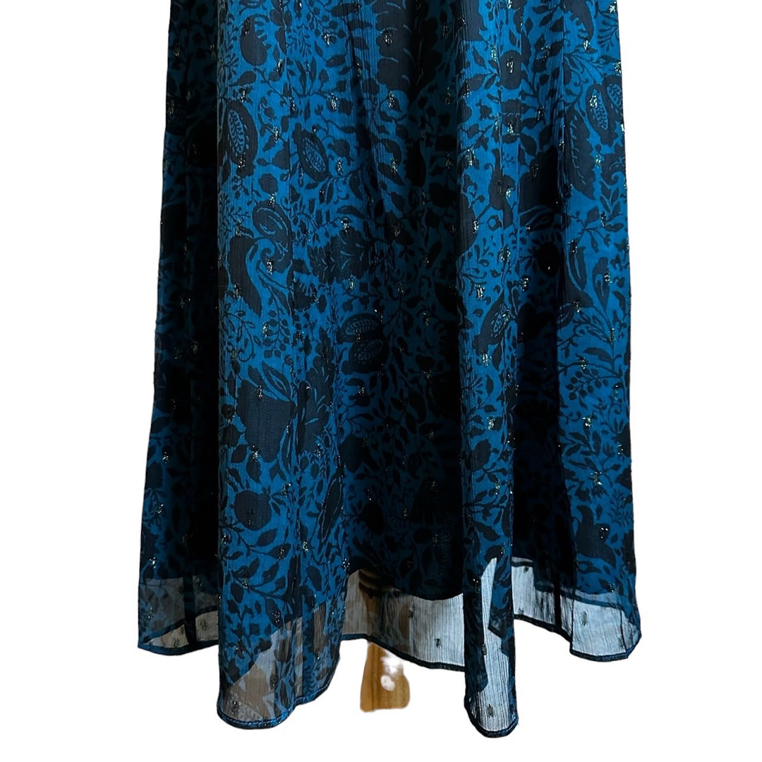 ロングスカート　ANN TAYLOR グリーン　XSサイズ　フレア レディースのスカート(ロングスカート)の商品写真