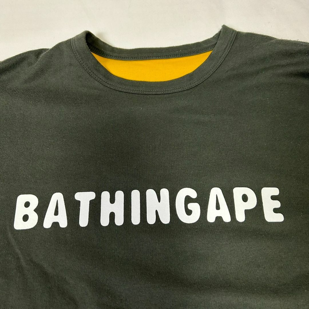 A BATHING APE(アベイシングエイプ)の90s 初期 日本製 A BATHING APE リバーシブル ロンT M メンズのトップス(Tシャツ/カットソー(七分/長袖))の商品写真