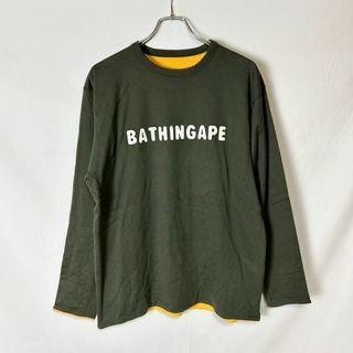 アベイシングエイプ(A BATHING APE)の90s 初期 日本製 A BATHING APE リバーシブル ロンT M(Tシャツ/カットソー(七分/長袖))