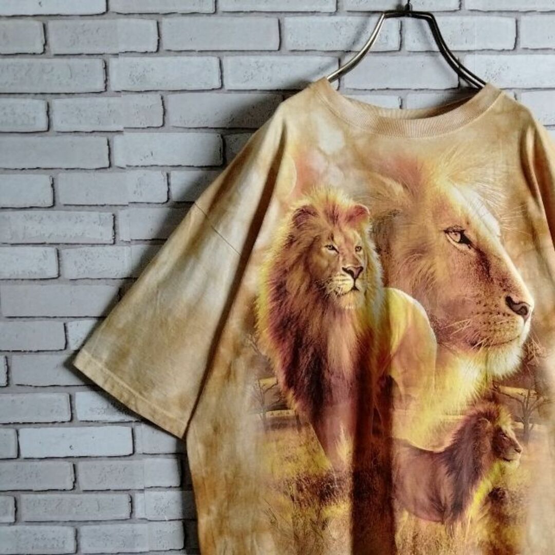 MGM GRAND☆Tシャツ　半袖　タイダイ　ライオン　ビッグプリント　XXL メンズのトップス(Tシャツ/カットソー(半袖/袖なし))の商品写真