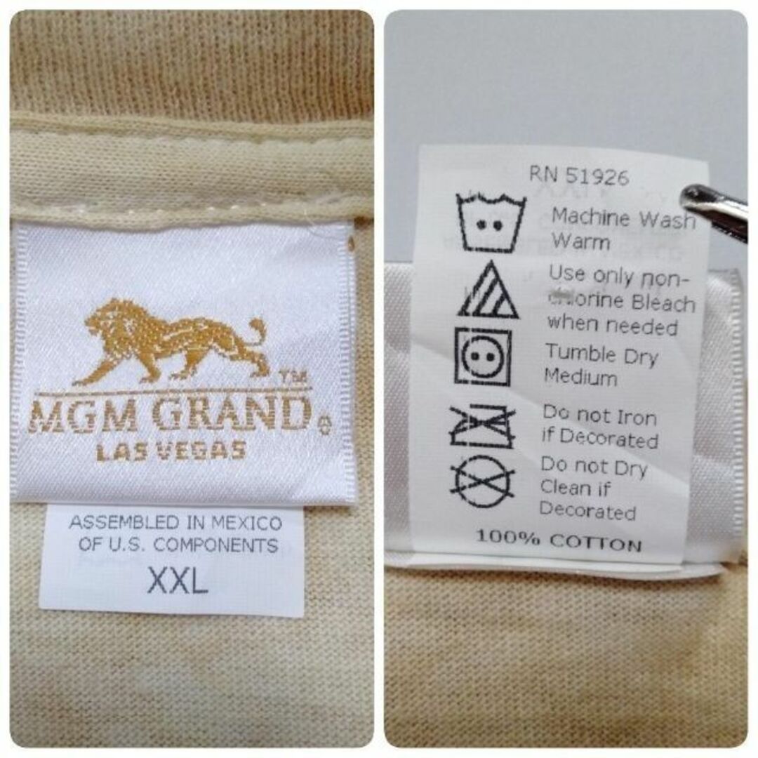 MGM GRAND☆Tシャツ　半袖　タイダイ　ライオン　ビッグプリント　XXL メンズのトップス(Tシャツ/カットソー(半袖/袖なし))の商品写真