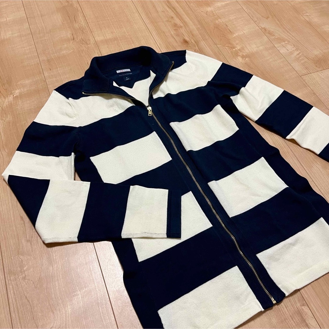 TOMMY HILFIGER(トミーヒルフィガー)の【TOMMY HILFIGER】トミーヒルフィガー ボーダーカーディガン レディースのトップス(カーディガン)の商品写真