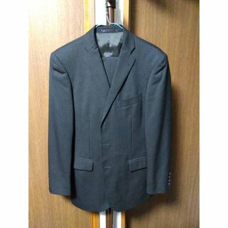 メンズ　シングルスーツ　A4　90-78-165　濃いグレー　中古良品(スラックス/スーツパンツ)
