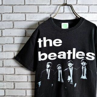 ミュージックティー(MUSIC TEE)のthe beatles☆バンドTシャツ　ミュージックTシャツ　半袖　黒　Ｓ(Tシャツ/カットソー(半袖/袖なし))
