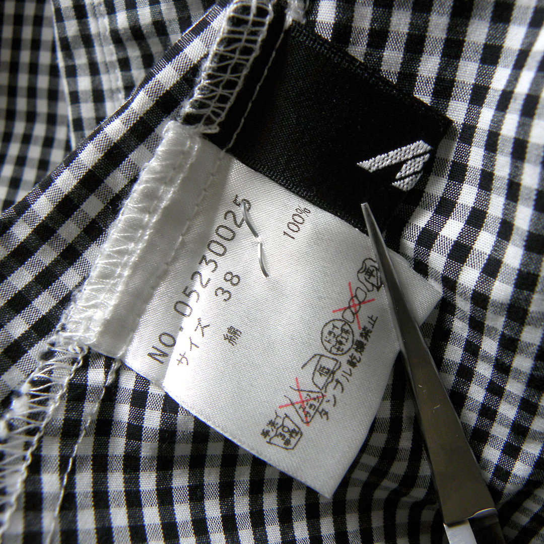Sensounico(センソユニコ)のセンソユニコ M2 ギンガムチェックコットンシャツワンピース チュニック 7分袖 レディースのワンピース(ひざ丈ワンピース)の商品写真