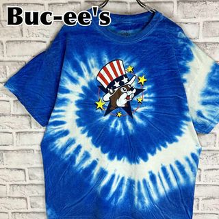 Buc-ee's バッキーズ アンクルサムハットタイダイ Tシャツ 半袖 輸入品(Tシャツ/カットソー(半袖/袖なし))