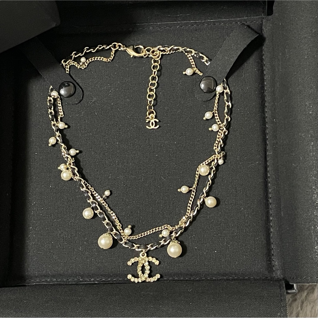 経典 CHANEL - シャネル ネックレス チョーカー パールネックレスの ネックレス、ペンダント、チョーカー