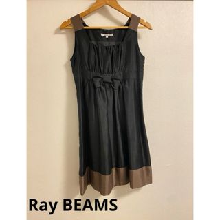 レイビームス(Ray BEAMS)のRay BEAMS シンプルブラックワンピース　ファーボレロ　セット(ひざ丈ワンピース)