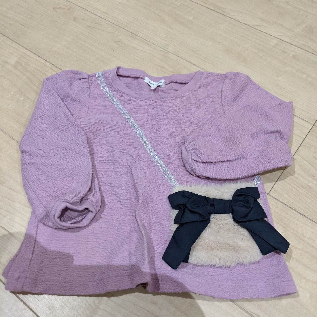 3can4on(サンカンシオン)の１００サイズ　フェイクポシェット付トップス キッズ/ベビー/マタニティのキッズ服女の子用(90cm~)(Tシャツ/カットソー)の商品写真