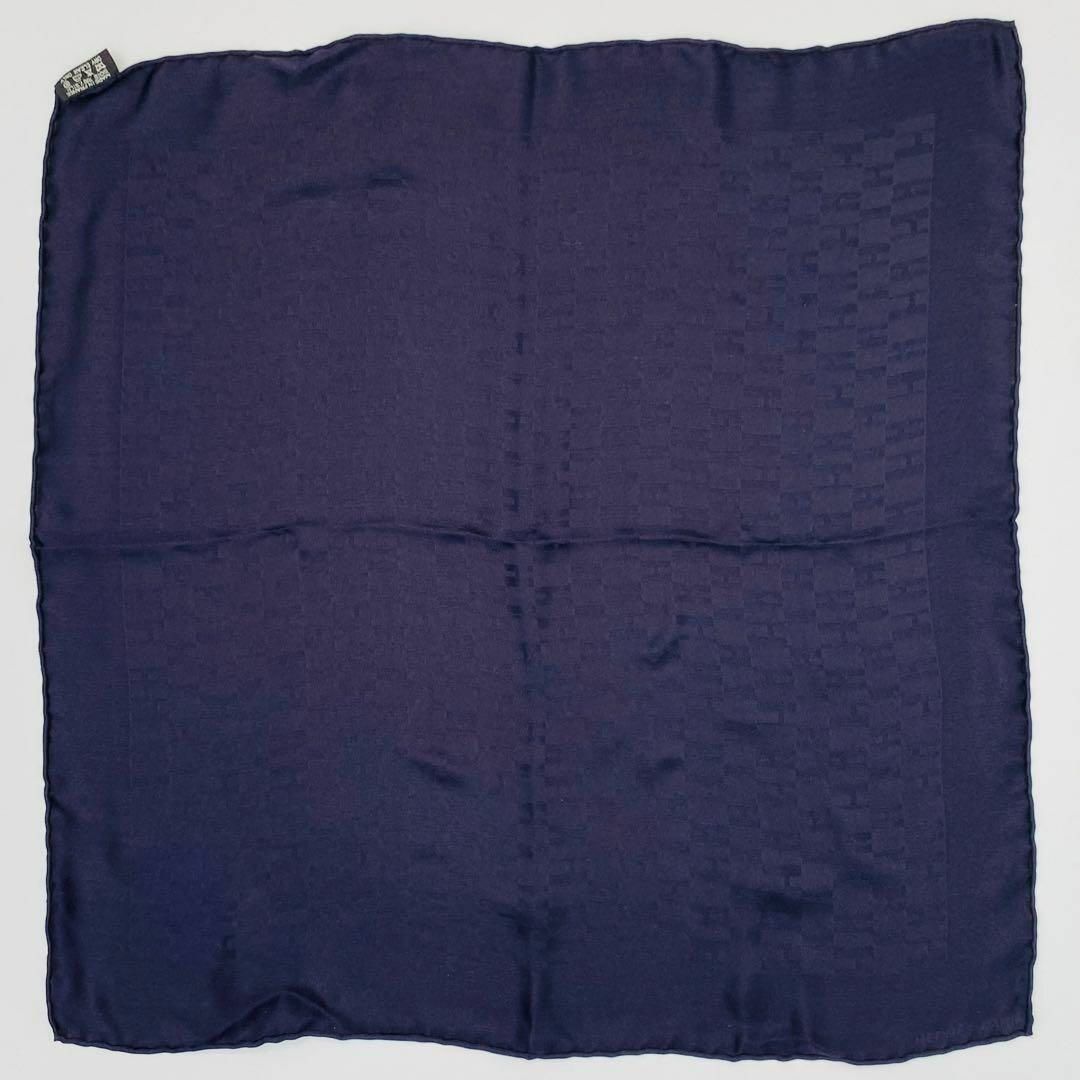 美品 ★HERMES★ ミニスカーフ ポケットチーフ カレ40 Hロゴ ネイビー 美品 ★HERMES★ ミニスカーフ ポケットチーフ カレ40 Hロゴ ネイビー