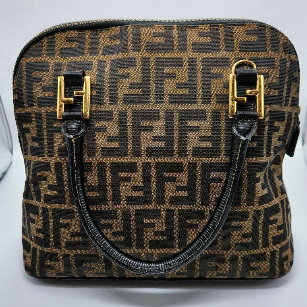 FENDI(フェンディ)の超希少 FENDI ズッカ柄 ハンドバッグ ゴールド金具 付属品付 ロゴ レディースのバッグ(ハンドバッグ)の商品写真