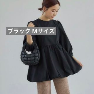 しまむら - mysa closet＊田中里奈さんコラボ バルーンブラウス ブラック Mサイズ