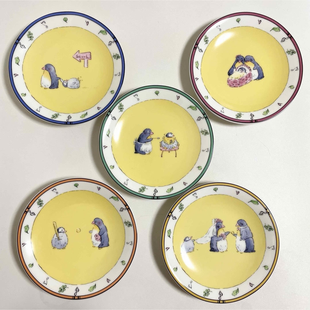 NARUMI(ナルミ)のNARUMI CHINA ナルミ チャイナ ペンギン柄 大皿 小皿 セット インテリア/住まい/日用品のキッチン/食器(食器)の商品写真