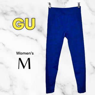 GU - 美品✨【GU】レギンス　スパッツ　スポーツ用　ストレッチ素材　ブルー　M