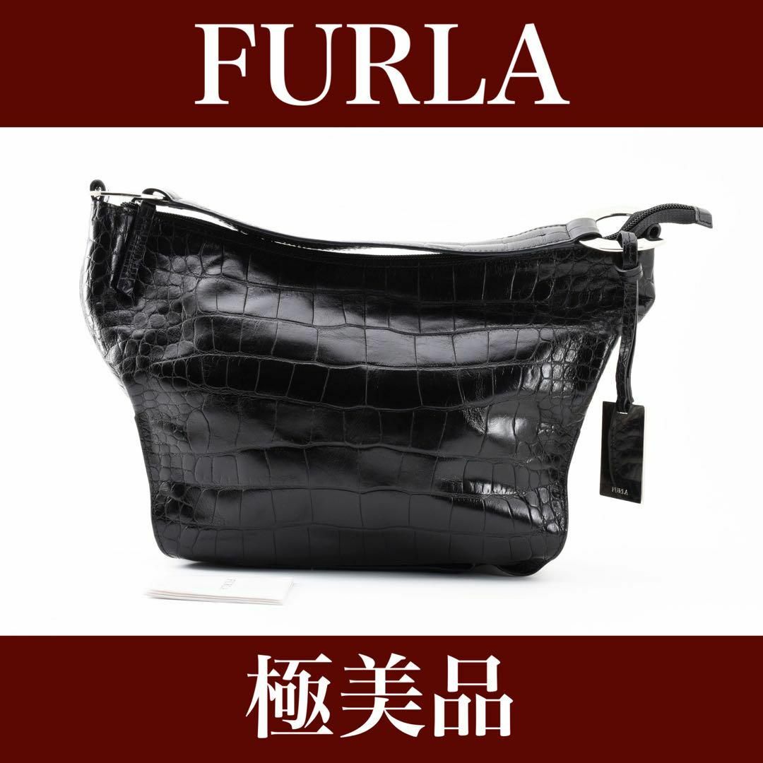 Furla(フルラ)の極美品　FURLA フルラ　ハンドバッグ　ワニ　24011608 レディースのバッグ(ハンドバッグ)の商品写真