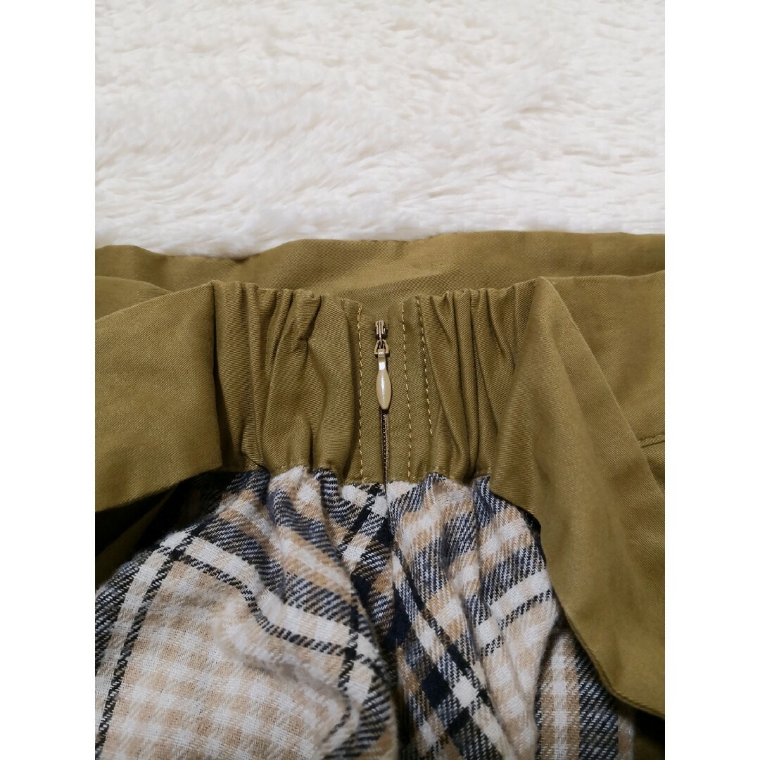 RANDA(ランダ)のRANDA アシメトリー スカート チェック ロングスカート レディースのスカート(ロングスカート)の商品写真