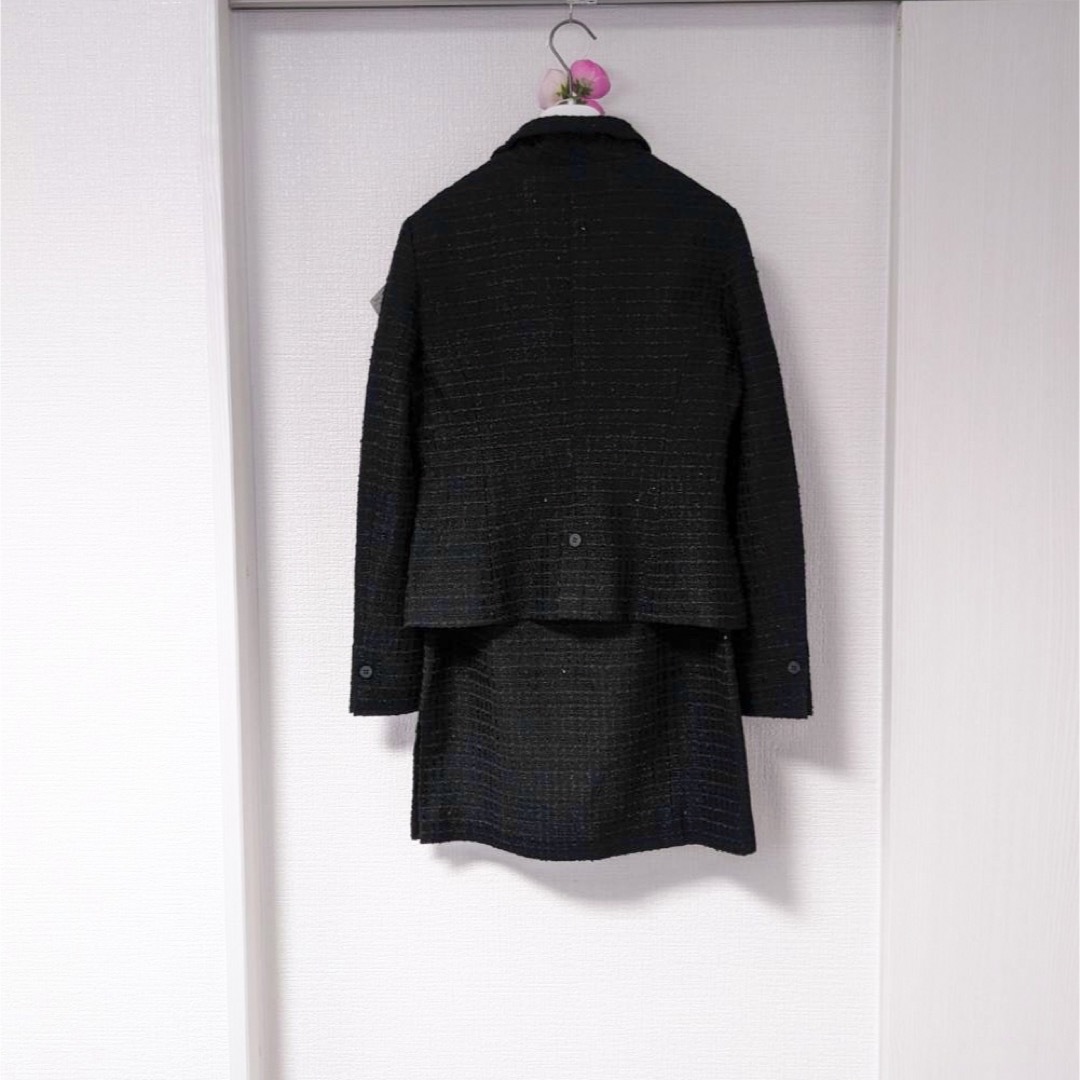 Karl Lagerfeld(カールラガーフェルド)のカールラガーフェルド❤️新品❤️春夏ツィードジャケット黒セットアップ可♪38 レディースのフォーマル/ドレス(スーツ)の商品写真