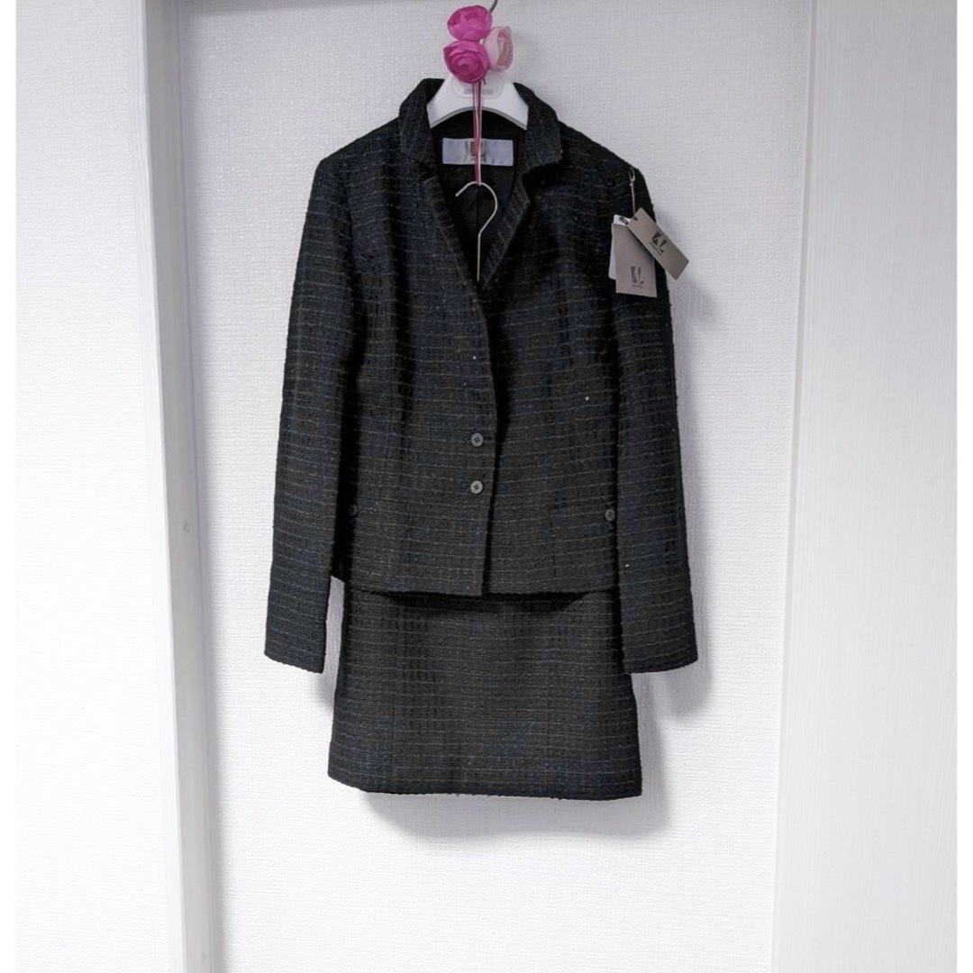 Karl Lagerfeld(カールラガーフェルド)のカールラガーフェルド❤️新品❤️春夏ツィードジャケット黒セットアップ可♪38 レディースのフォーマル/ドレス(スーツ)の商品写真