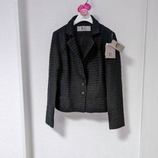 カールラガーフェルド(Karl Lagerfeld)のカールラガーフェルド❤️新品❤️春夏ツィードジャケット黒セットアップ可♪38(スーツ)