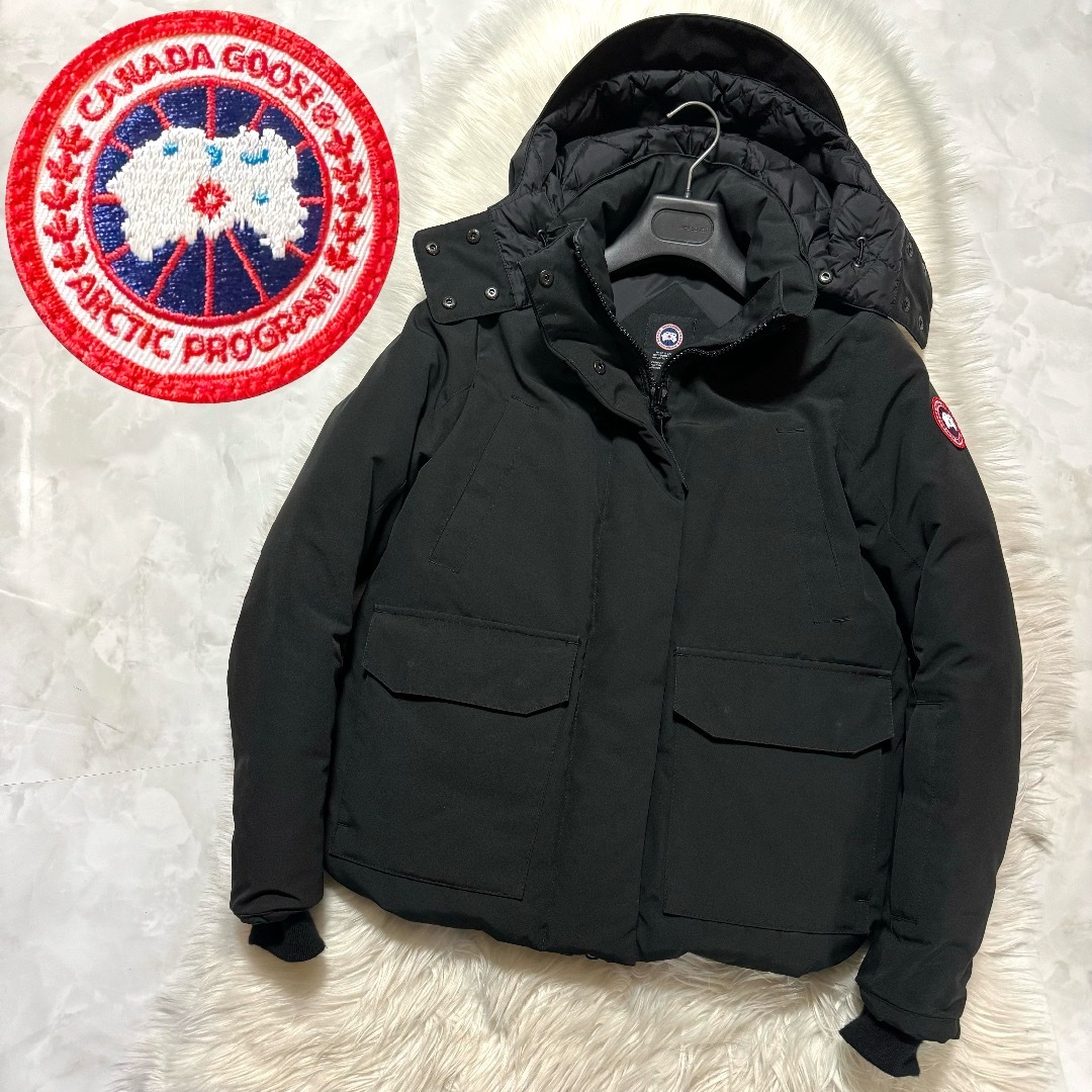 CANADA GOOSE(カナダグース)の本物 美品 カナダグース ブレイクリーパーカー ダウンジャケット S 黒  メンズのジャケット/アウター(ダウンジャケット)の商品写真