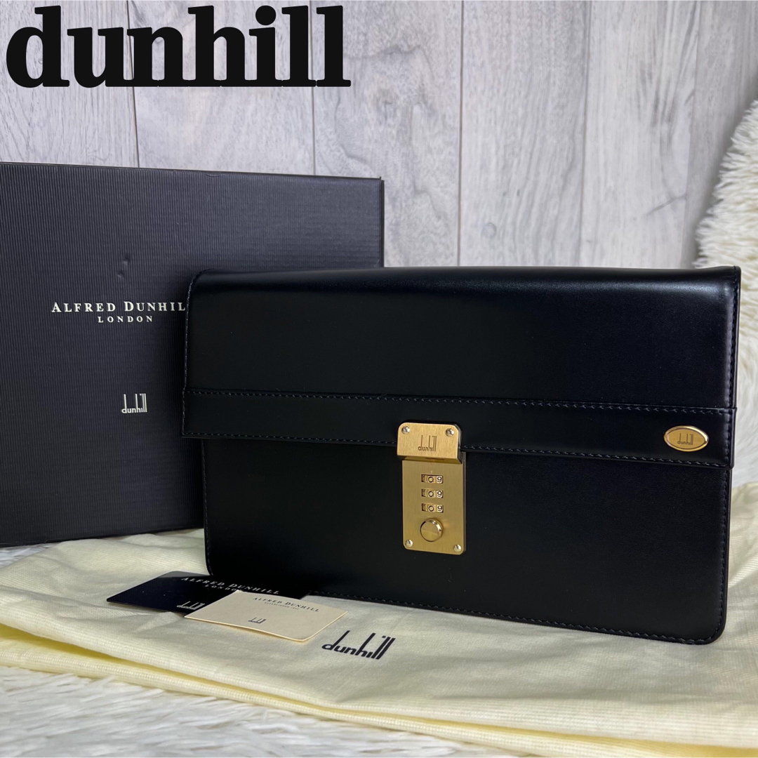 Dunhill(ダンヒル)の人気♡カーフレザー♡保存袋♡箱付♡自立式♡dunhill ロック クラッチバッグ メンズのバッグ(セカンドバッグ/クラッチバッグ)の商品写真