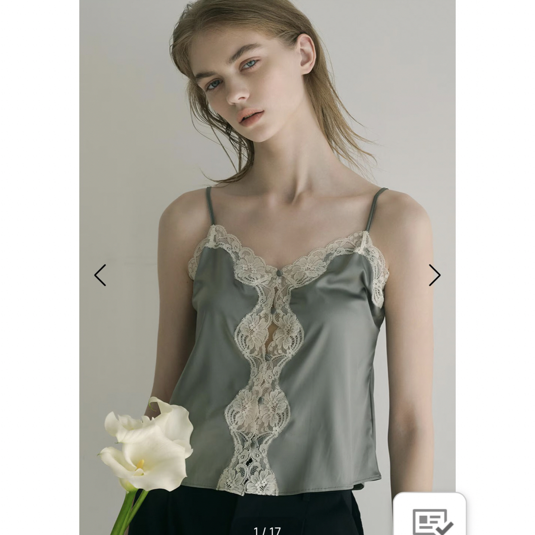 JILLSTUART(ジルスチュアート)のPEACH JOHN × JILL STUARTコラボ]レースサテンキャミソール レディースのトップス(キャミソール)の商品写真