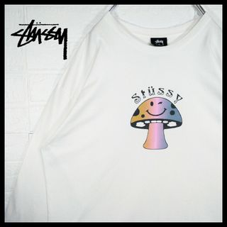 【STUSSY】グラデーション キノコ　ビッグシルエット　長袖　ロンT