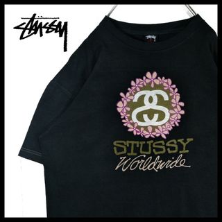 ステューシー(STUSSY)の【STUSSY】フラワーSSリンクロゴ　ワールドワイド　Tシャツ(Tシャツ/カットソー(半袖/袖なし))