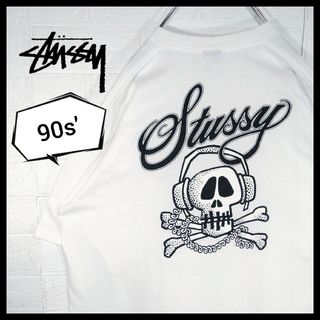 ステューシー(STUSSY)の【STUSSY】90s'紺タグ　vintage スカルロゴ　Tシャツ(Tシャツ/カットソー(半袖/袖なし))