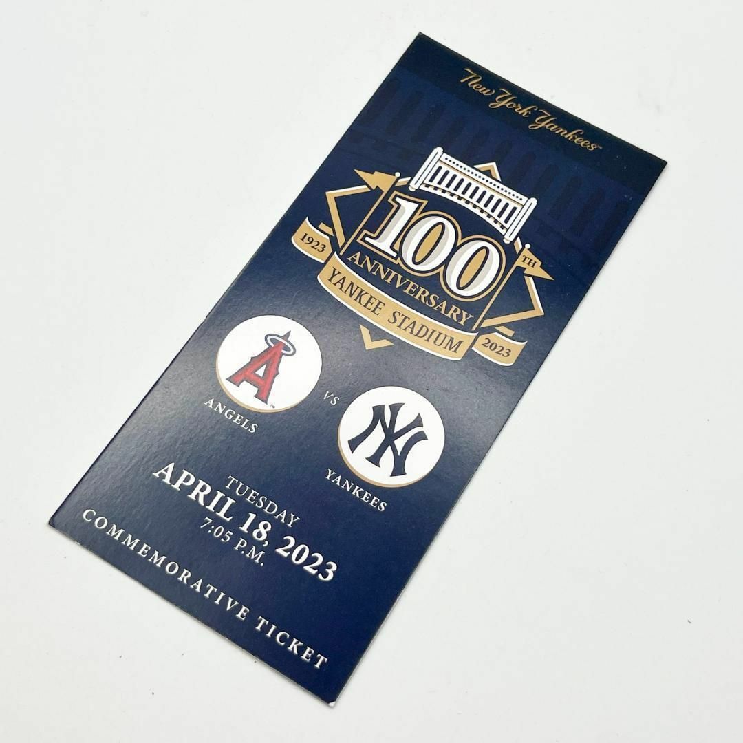 MLB(メジャーリーグベースボール)の大谷翔平4号HR 2023年4月18日 ヤンキースタジアム100周年記念チケット スポーツ/アウトドアの野球(記念品/関連グッズ)の商品写真