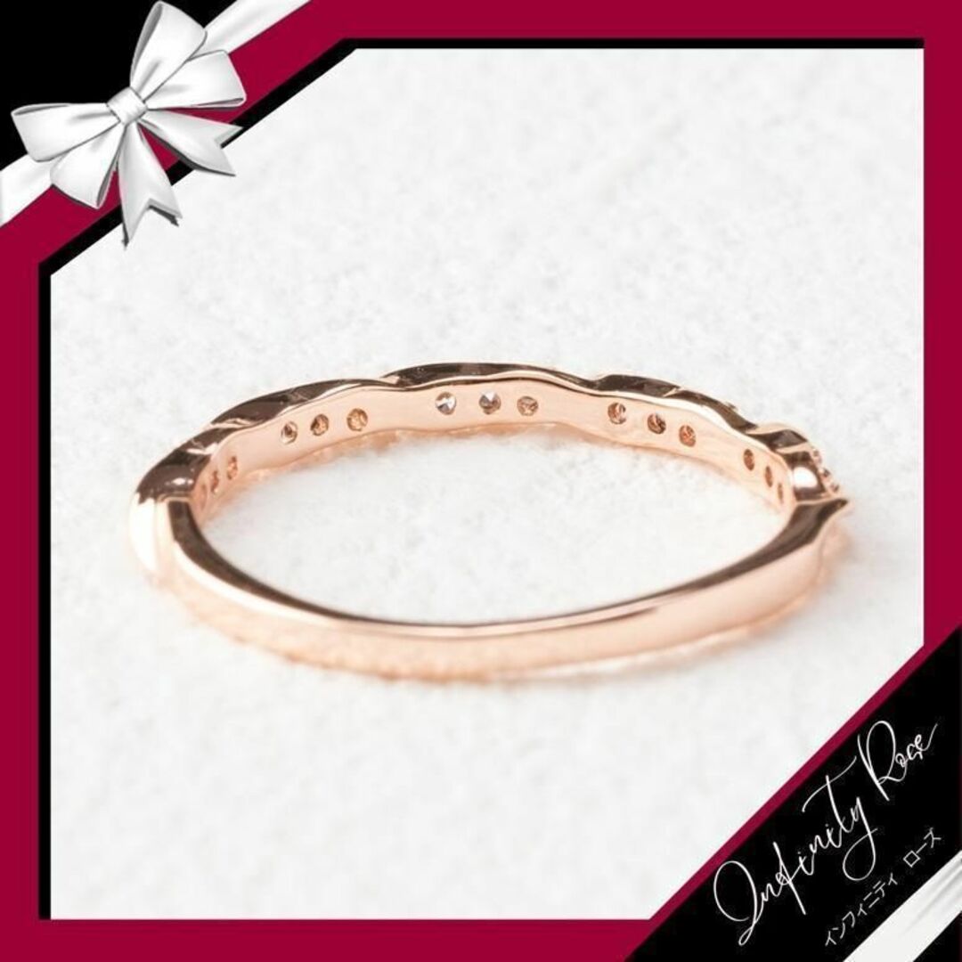 （R006P）15号　ハーフツイストピンクゴールドエンゲージリング　指輪 レディースのアクセサリー(リング(指輪))の商品写真