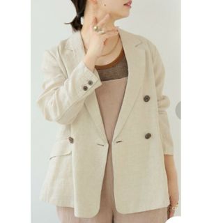 B.C STOCK - 美品 ベーセーストック Le lin zephyr リネンジャケットの B.C STOCK - 美品 ベーセーストック Le lin zephyr リネンジャケットの