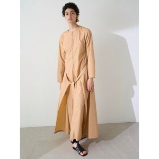 スタイリング(styling/)のstyling/  フロントジップラップワンピース ベージュ(ロングワンピース/マキシワンピース)