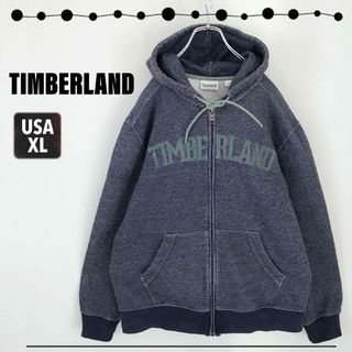 ティンバーランド(Timberland)のティンバーランド★デニム調スウェットパーカー★刺繍ロゴ★USAメンズXL (パーカー)