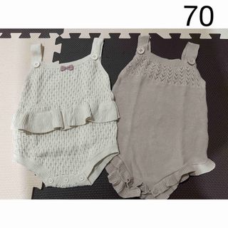 petit main - ニットロンパース mamaraku ママラク 70