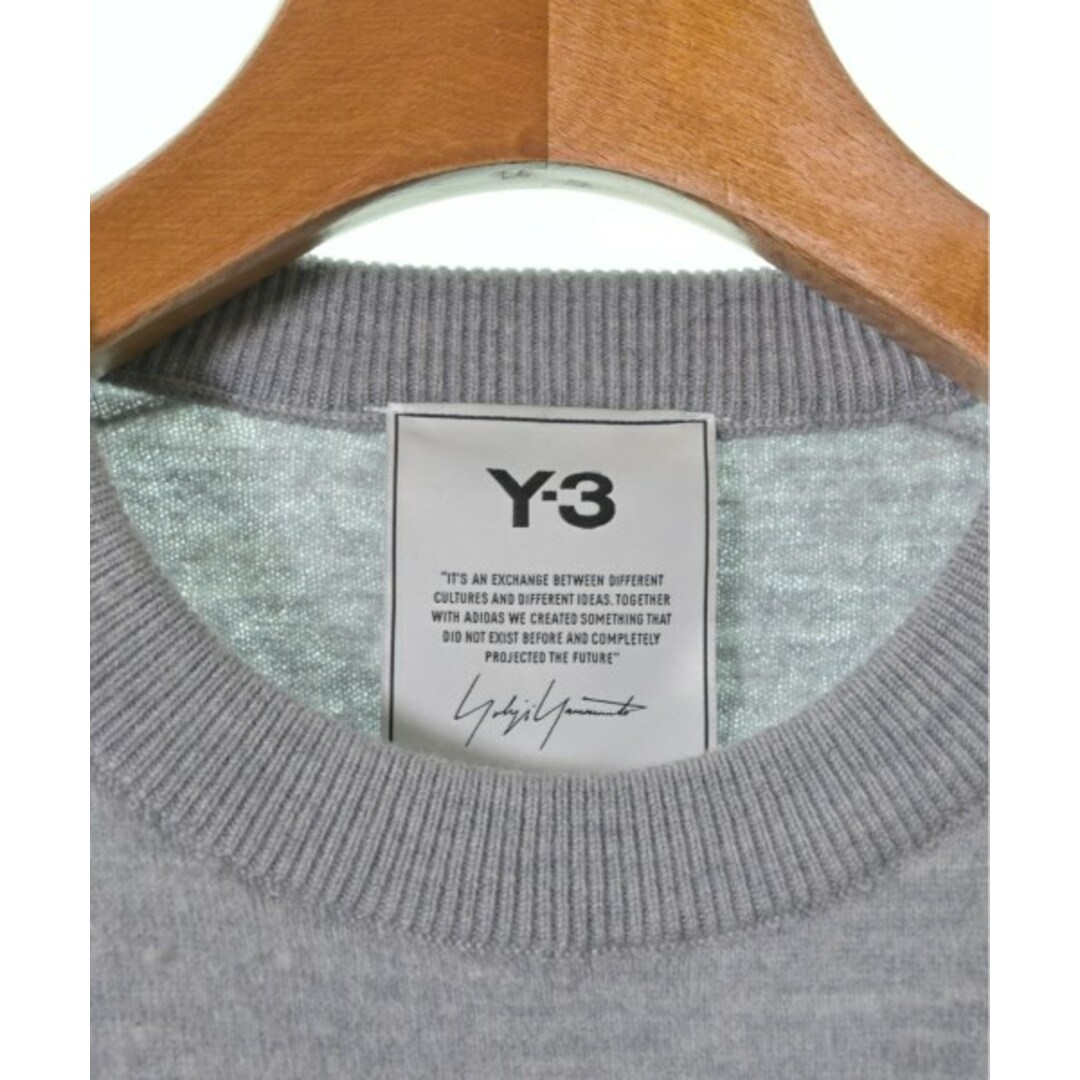 Y-3(ワイスリー)のY-3 ワイスリー ニット・セーター S グレー 【古着】【中古】 メンズのトップス(ニット/セーター)の商品写真