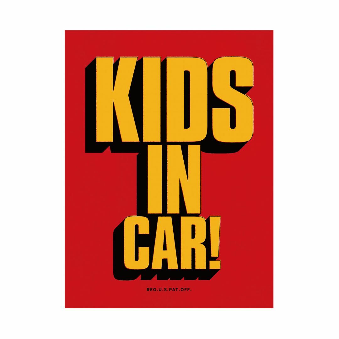 KIDS IN CAR! キッズインカー マグネット 12×9cm レトロ ビン キッズ/ベビー/マタニティの外出/移動用品(その他)の商品写真