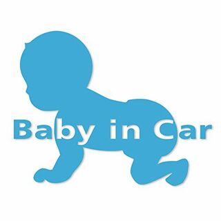【色: スカイブルー】Baby in Car ステッカー ベビーインカー 赤ちゃ(その他)
