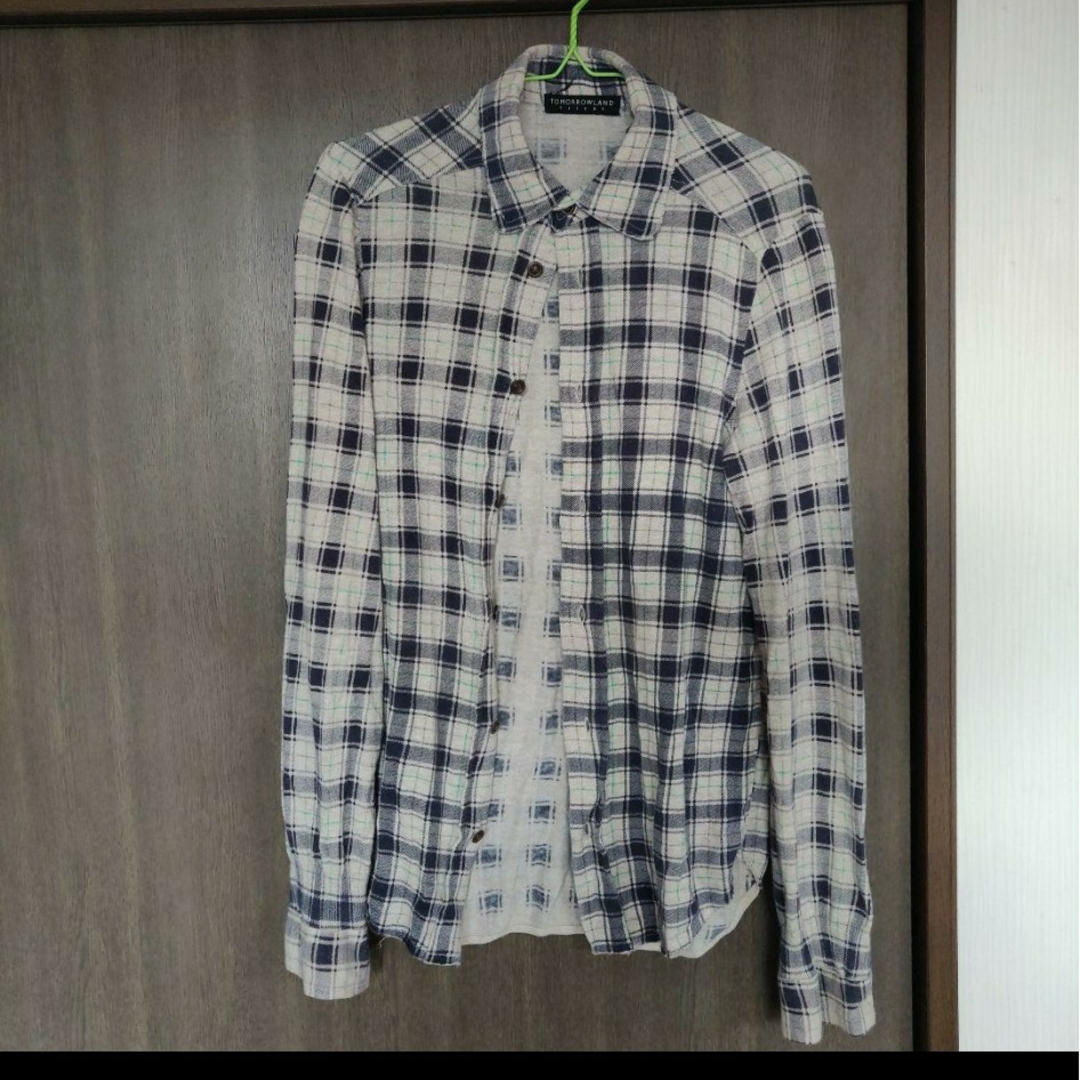 TOMORROWLAND(トゥモローランド)のトゥモローランド チェックシャツ　ニットシャツ メンズのトップス(シャツ)の商品写真
