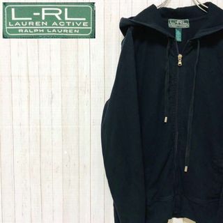 Ralph Lauren - ラルフローレン　アクティブ　パーカー　スウェット　レディース　黒　フルジップ　S