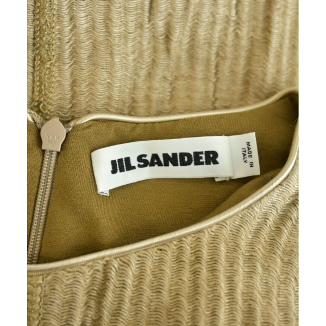 Jil Sander(ジルサンダー)のJIL SANDER ジルサンダー ワンピース 40(M位) ベージュ 【古着】【中古】 レディースのワンピース(ひざ丈ワンピース)の商品写真