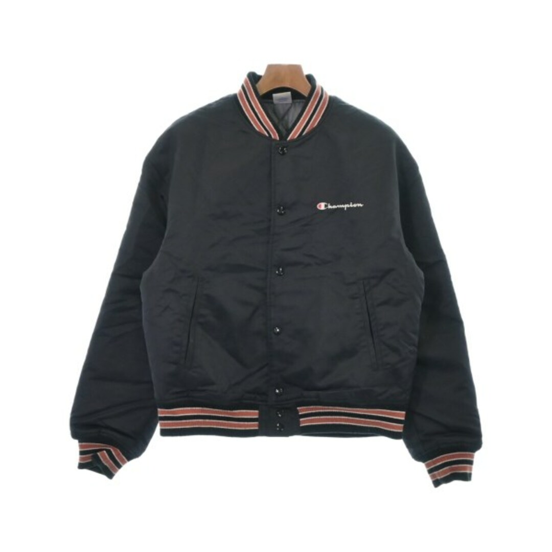 Champion(チャンピオン)のCHAMPION チャンピオン スタジャン M 黒 【古着】【中古】 メンズのジャケット/アウター(スタジャン)の商品写真