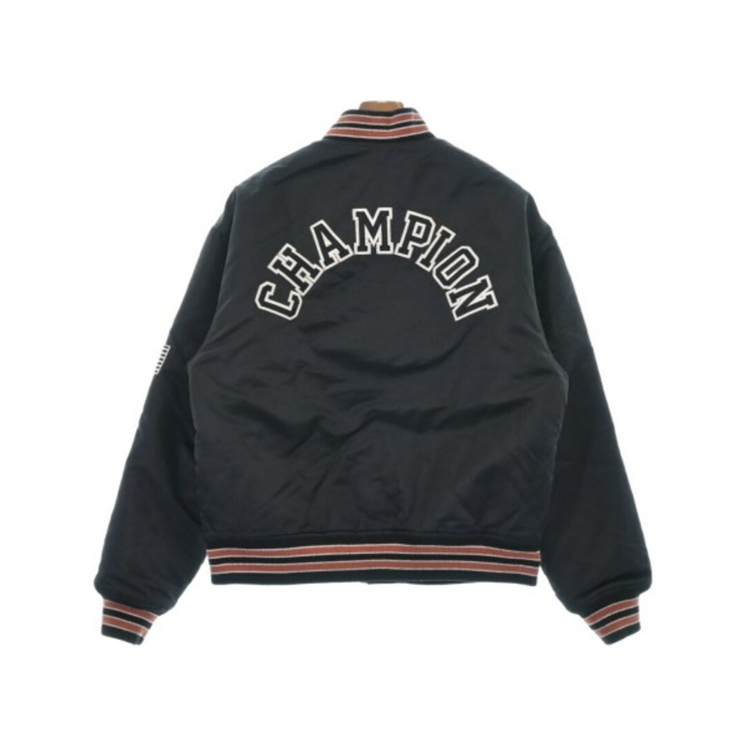 Champion(チャンピオン)のCHAMPION チャンピオン スタジャン M 黒 【古着】【中古】 メンズのジャケット/アウター(スタジャン)の商品写真