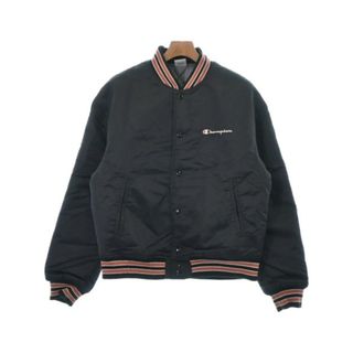 チャンピオン(Champion)のCHAMPION チャンピオン スタジャン M 黒 【古着】【中古】(スタジャン)