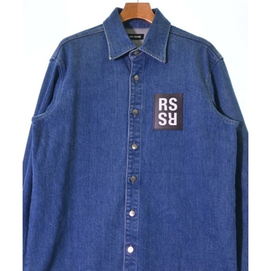 RAF SIMONS(ラフシモンズ)のRAF SIMONS ラフシモンズ カジュアルシャツ S 青(デニム) 【古着】【中古】 メンズのトップス(シャツ)の商品写真