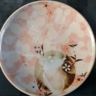 桜柄ピンク　大皿　新品(食器)