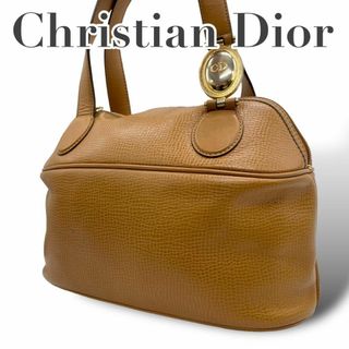 クリスチャンディオール(Christian Dior)の良品　Christian Dior ディオール　E1 レザー　ハンドバッグ　茶(ハンドバッグ)