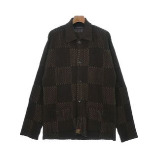 ルイヴィトン(LOUIS VUITTON)のLOUIS VUITTON ルイヴィトン カーディガン M 茶xベージュ 【古着】【中古】(カーディガン)